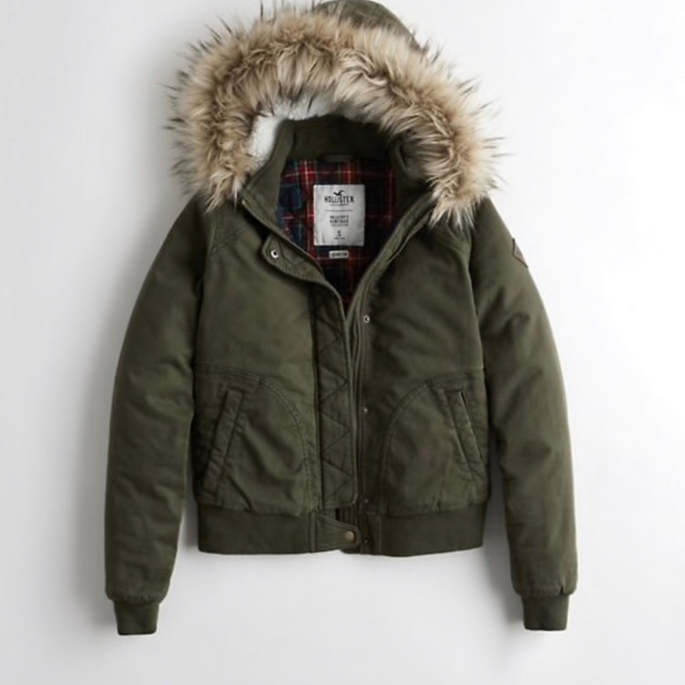 ⭑Stretch Flannel-Lined Twill Bomber Jacket - Picture 2 of 8